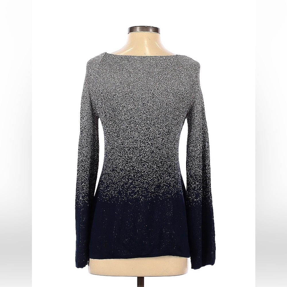 White House Black Market silver and blue sweater in women size Small - Picture 2 of 2